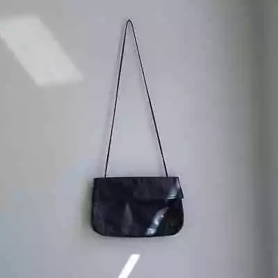 Vintage Leather Crossbody Bag Navy • $24