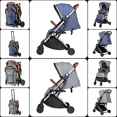 Travel Buggy One Hand Foldable Cabin Approved Pushchair Stroller Pram For Kids • £119.99