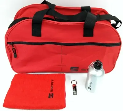 £9.99 • Buy Gym Bag Gift Set – Towel 500ml Bottle Keyring Sports Red - SEAT AUTOMOTIVE