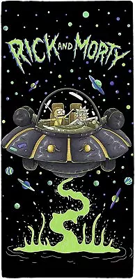 £12.99 • Buy Rick And Morty UFO Spaceship Towel Beach Bath 100% Cotton