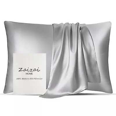 100% Pure Mulberry Silk Pillowcase For Hair And Skin 25 Momme 6A+ Grade Silk ... • $19.15