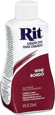 £7.79 • Buy Rit Liquid Clothing, Fabric, Plastic All Purpose Dye Wine (Maroon) Ritdye 