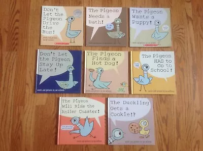 Lot 8 DON'T LET THE PIGEON Books By Mo Willems HB/PB Hot Dog COASTER School+ VGC • $37.99