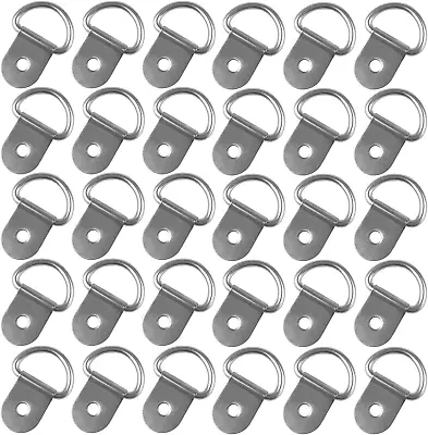 EXCELFU 30 Pack Small Stainless Steel D-Ring Tie Downs D Rings Anchor Lashing... • $22.58