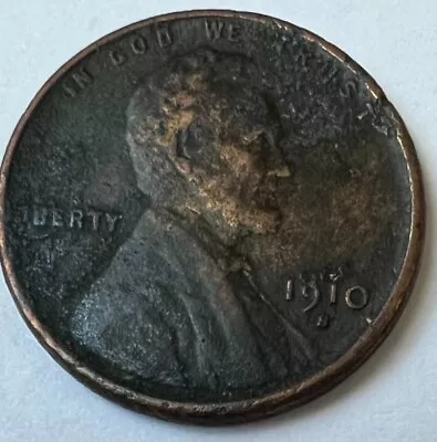 1910-s Wheat Cent Key Date Coin Dark Filler Penny #1 • $13.99