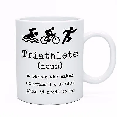 Funny Coffee Tea Triathlete Triathlon Novelty Mug Cup - Perfect Gift Idea • £9.95