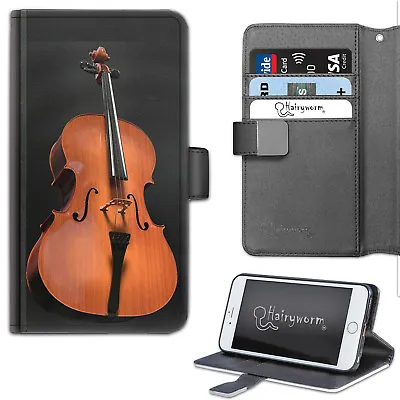 Violin Cello Phone Case;PU Leather Wallet Flip Case;Cover For Samsung;Apple • £14.99
