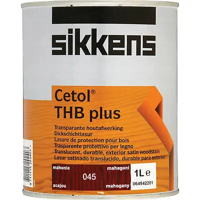 £42.95 • Buy Sikkens Cetol THB Plus Translucent Woodstain Mahogany 1l