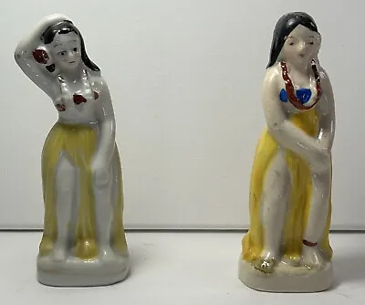 Vintage Hawaiian Ceramic Hula Girls Figurines (Lot Of 2) - Made In Japan • $110