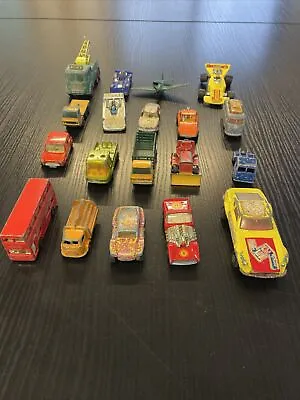 Vintage Matchbox Toys Cars X 19 Some Need Repair Well Played With (J) • $28.61