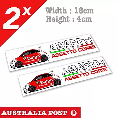 Abarth ASSETTO CORSE Fiat 500 Abarth Racing Banner Abarth Slap Sticker • $7.80