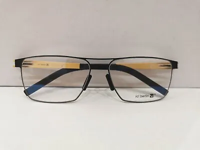 IC! Berlin  Jana M Gun Sun Gold Brille Glasses Eyeglasses Frames Size 57-16-145 • £218