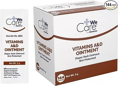 Dynarex Vitamins A&D Ointment (Box Of 144) 5g Packets (1150) • $15.80