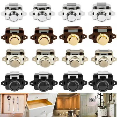 5-30x Push Button Catch Lock Drawer Cupboard Door Knob Camper Van Caravan Boat • £52.99