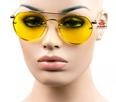 You Pick Color Lenses Aviator Pilot Style Retro Sunglasses All Metal/Gold AB34 • $18.07