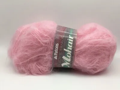 PATONS FASHION MOHAIR Yarn. Soft Pink Color. 76% Mohair. 50 Grams. Made In UK. • $9.30