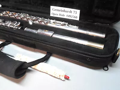 Gemeinhardt  Open Hole Silver Plated Flute W/ Case - Polished ALL NEW PADS • $269