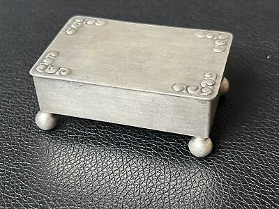 Antique Silver STAMP Or Pill BOX Double With Divider Vintage • $149