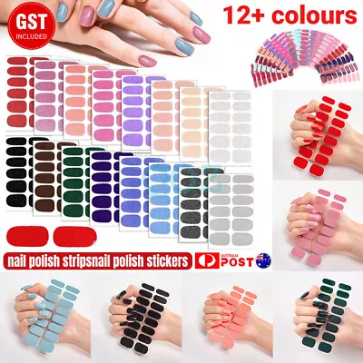 Gel Nail Wraps Polish Strips Semi Cured Gel Nail Stickers Filer Tool Nail Art • $5.15