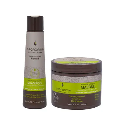 Macadamia Set Damaged Hair Shampoo 300ml And Mask 236ml • £43.19