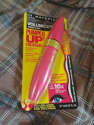 Maybelline Pumped Up Volum' Express Mascara 214 Glam Black - FREE SHIP! • $7.99