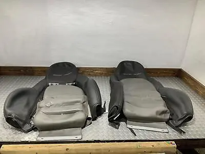 10-13 Chevy C6 Corvette Grand Sport Pair Leather Upper Seat Skins Titanium 78i • $500