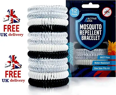 Active Era Mosquito Repellent Bracelet [12 Pack] Insect Midge & Mosquito Bands • £13.98