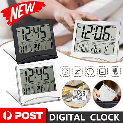 $8.65 • Buy Home Digital LCD Screen Travel Alarm Clocks Desk Calendar Thermometer Timer AU