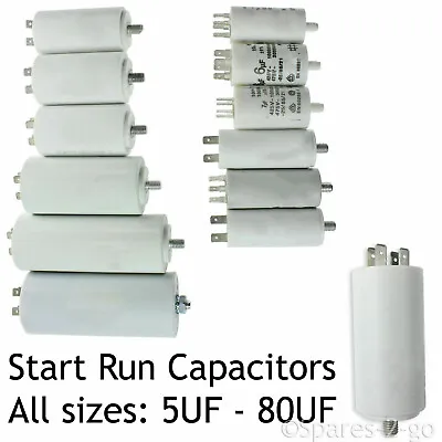 SAMSUNG Capacitor Start Run Motor Capacitors MFD 5UF - 80UF Spade Tabs • £8.53