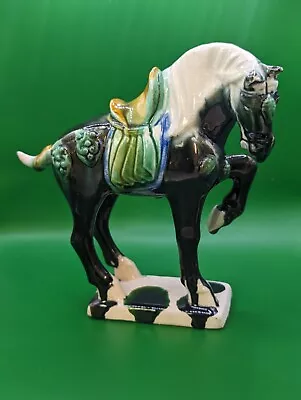 Vintage Ceramic Horse Figurine Chinese Tang Dynasty Style  • £33.78