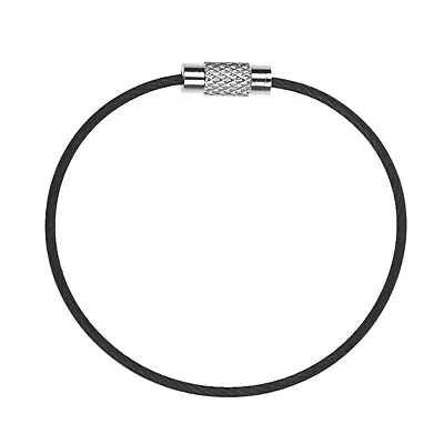 £1.99 • Buy  Stainless Steel Screw Locking Wire Keychain Cable Keyrings Key Holders