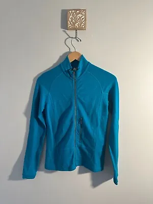 Ibex Merino Wool Jacket Womens Small Blue Zip Mock Neck Merino Sweater Jacket • $48