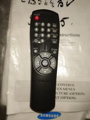 NOS Samsung TV CB-5038BV Remote Control AA59-00104B & Manual CRT TV Retro  • $10
