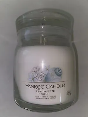 Yankee Candle Signature Medium Jar Baby Powder Gift Present Decor  • £18