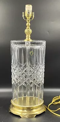 Stunning WATERFORD CRYSTAL Fine Cut CRYSTAL And BRASS 23” Table Lamp Works • $195