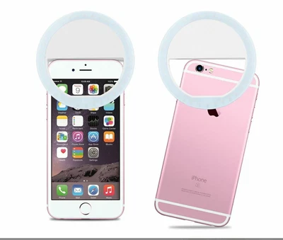 $6.79 • Buy Selfie Ring Light Portable USB Smart Phone Camera Rechargeable 3 Mode LED Clip