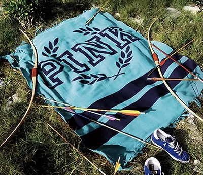 $39.95 • Buy Victoria's Secret Pink Teal Aqua Dream Boyfriend Blanket Festival Beach Picnic