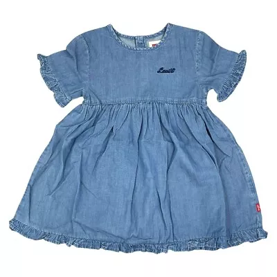 £12.99 • Buy Levi’s Baby Girl's Blue Denim Logo Dress, Cotton, 12 Months, BNWT