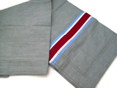 Pottery Barn Kids Gray Red Blue Cotton All Star Stripe Standard Sham New • $13.49