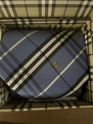 Rare BURBERRYS New Vintage Silk Hand Tie With Cufflinks And Handkerchief In Box • $399