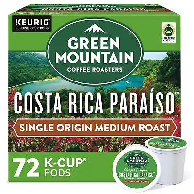 Green Mountain Coffee Roasters Costa Rica Paraiso K-Cups Medium Roast 72Count • $39.99