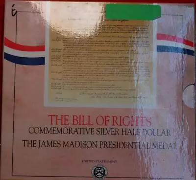 Uncirculated 1993 U.S. Bill Of Rights Comm Silver Half Dollar • $5.50