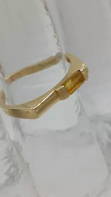 Vintage 14 K Gold And Citrine Ring Size 7 • $299