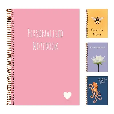 Personalised Notebook: Various Designs In A5 • £5.99