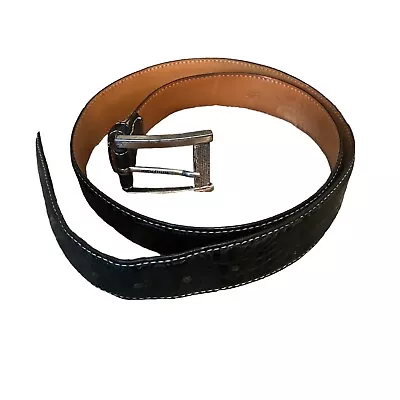 Martin Dingman 36” Black Belt Crocodile Grain Italian Calfskin Handmade In USA • $20