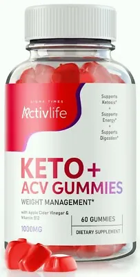 ActivLife ACV Keto Gummies To Boost Weight Loss & Amplify Energy Levels 60ct • $18.95