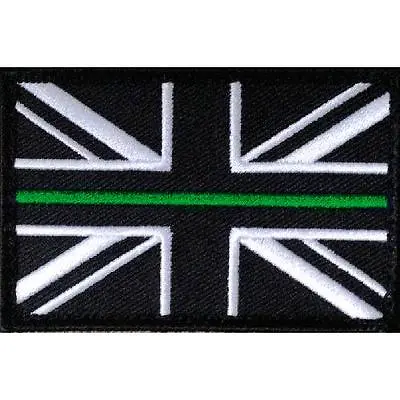 Ambulance Thin Green Line Union Jack Patch / Badge Velcro® Backed & Soft Piece  • £4.09