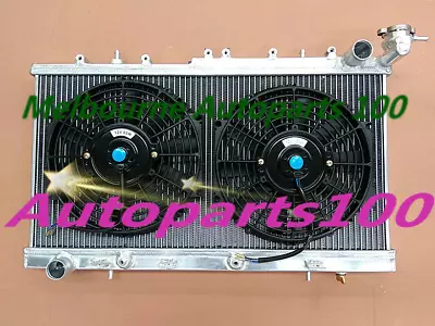 For Nissan N14 GTIR SR20DET / Pulsar N15 1991-1999 Aluminum Radiator + 2* Fans • $210