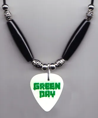 Green Day White/Green Guitar Pick Necklace • $11.99