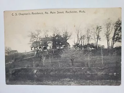 1907 Photo Postcard CS Chapman Estate Rochester MI Mailed To Monroe MI • $1.99